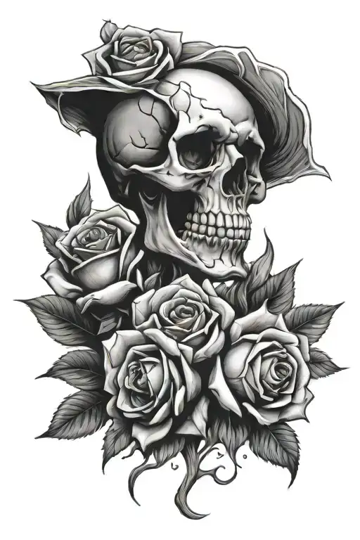 Skull And Roses And Fingers