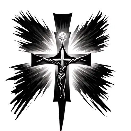 I Would Like A Christian Cross With A Luminous Aura