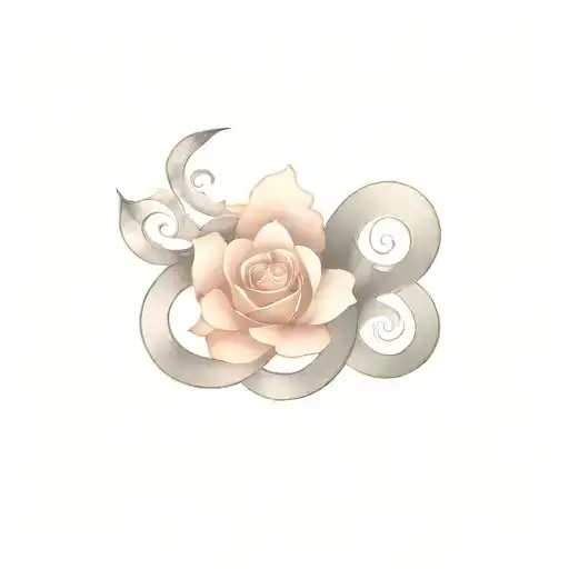 Family Of 4 Elements Intertwined Symbolizing The Love And Eternity