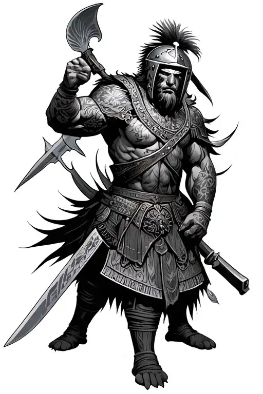 Iberian Warrior Wearing Helmet