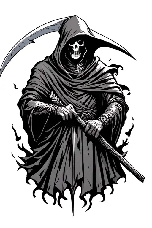 Reaper Holding A Scythe
