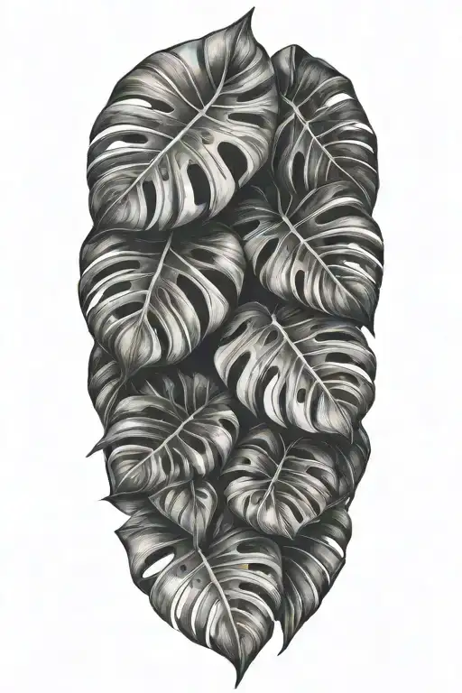 Monstera Leaves Falling Taurus Zodiac Sign