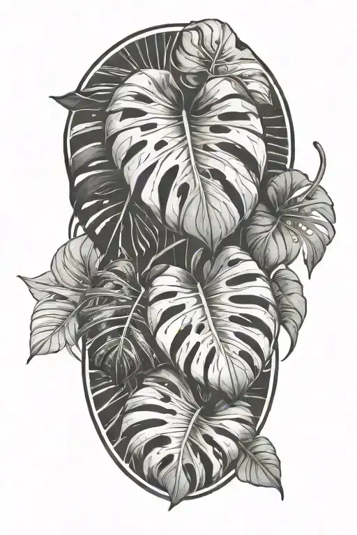 Monstera Leaves Ftaurus Zodiac Sign Incorporated