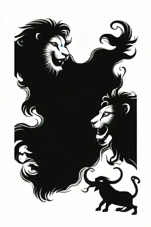 Moon With Leo Lion And Capricorn Ram Love Inside Representing