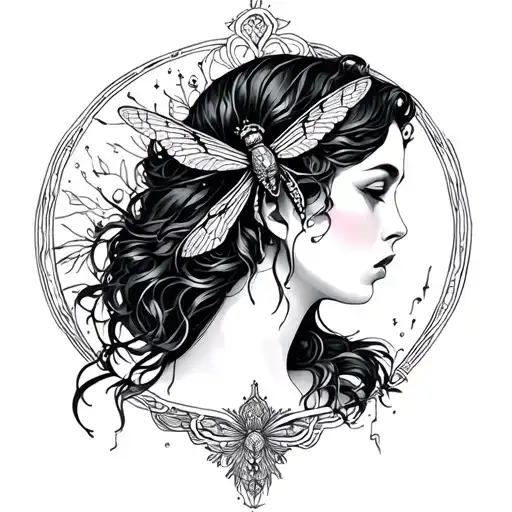 Libellule Fine Line For Women Representing The Concept Of Utopia