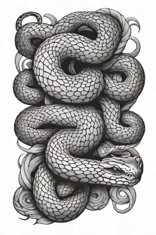 Snake Wrapped Around Leg Sleeve