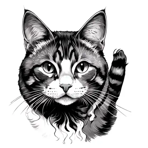 Cat Line Drawing