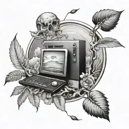 Computer Technology And Nature Scene