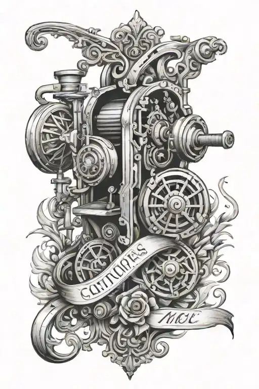 Gothic Press Machine Saying More Weight