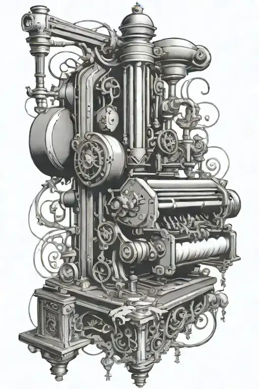 Gothic Press Machine Saying More Weight