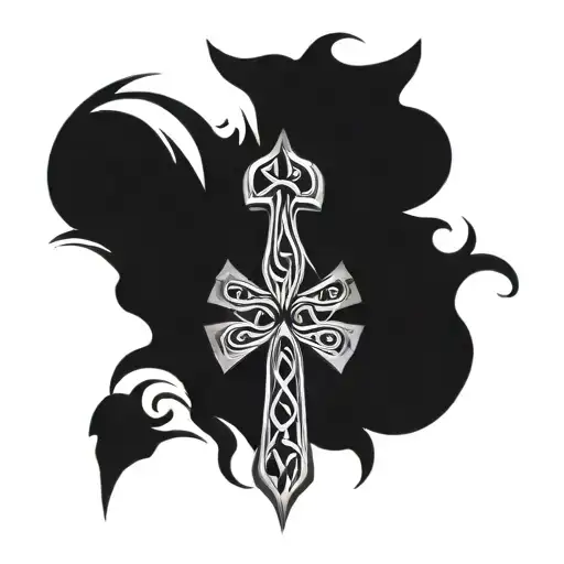 Celtic Cross With Maori