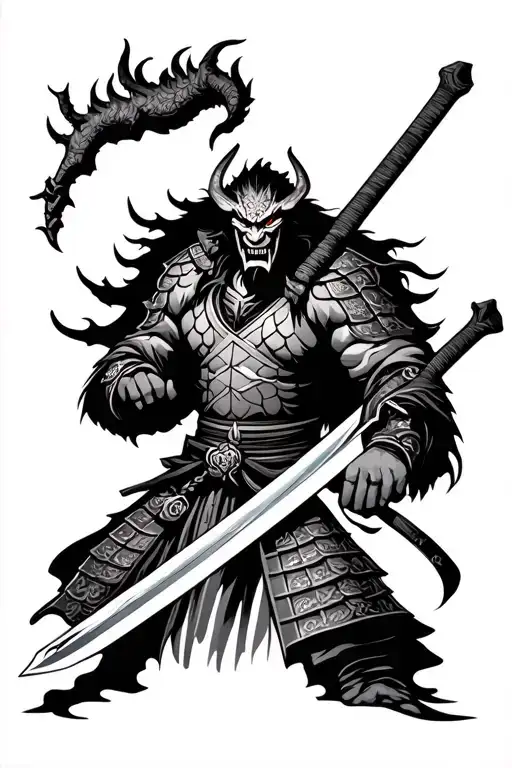 Demon Samurai With Sword