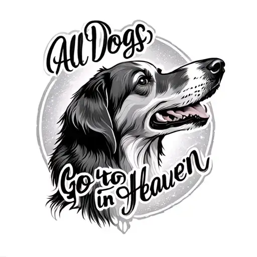 All Dogs Go To Heaven In Cursive