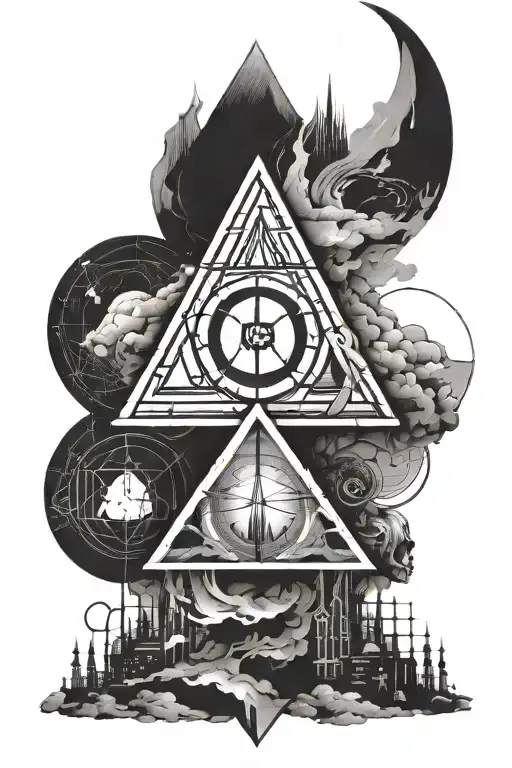 Geometric Shapes And A Hidden Within Deathly Hollows Symbol