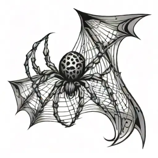 Spider Weaving A Web Design Incorporating Musical Notes