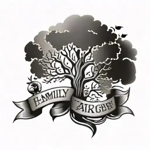 Family Tree With Banners