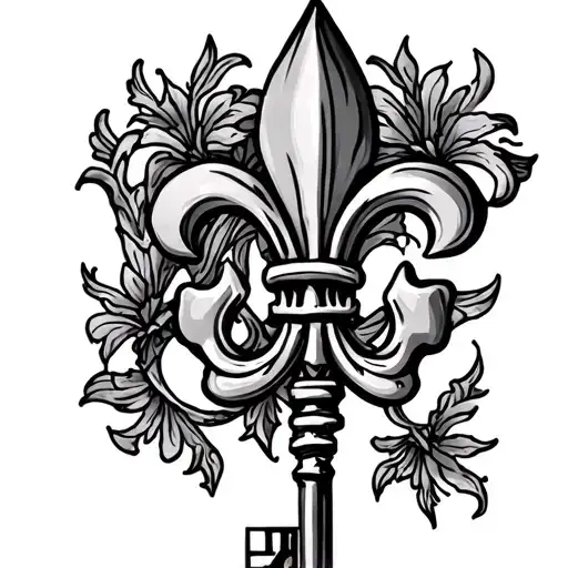 Fleur De Lis And Skeleton Key