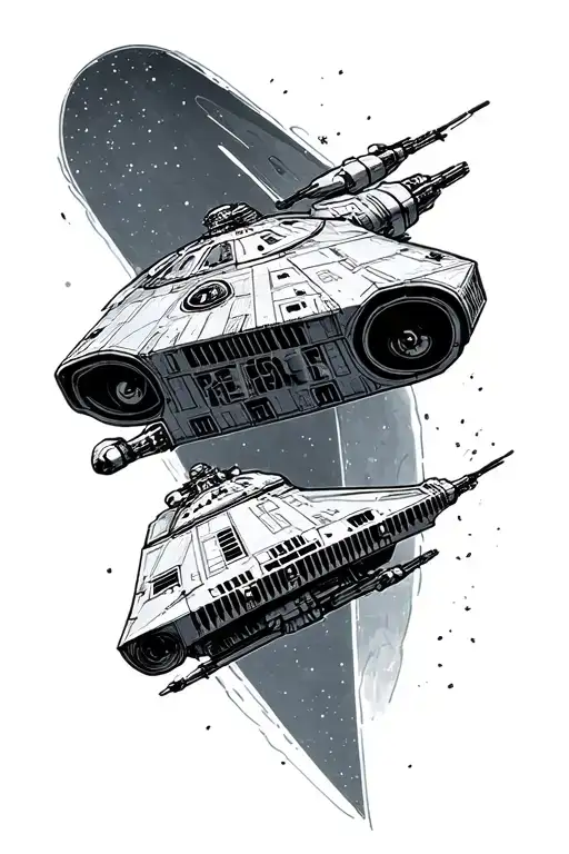 Star Wars Ship Flying