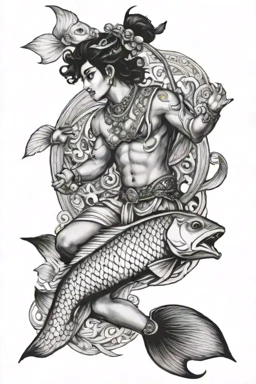 Arjuna And The Fish