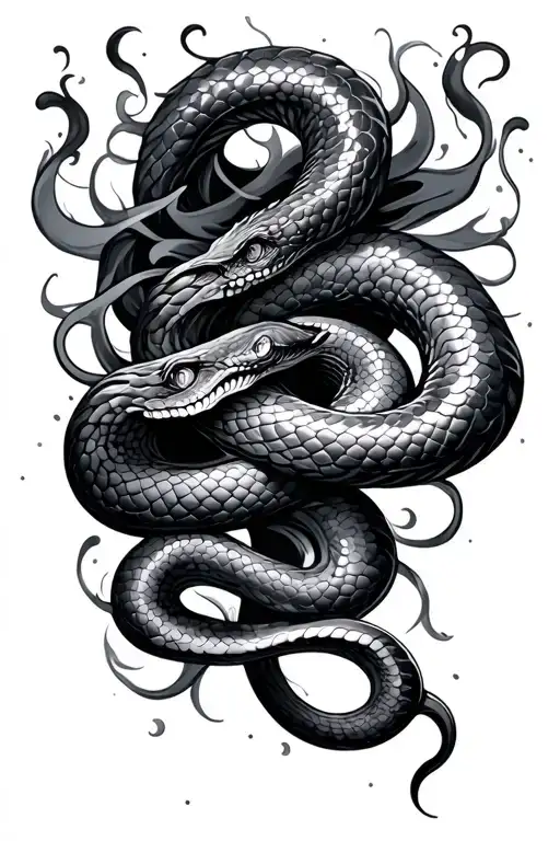 Smokey Snake Serpentine Swirling Smoke