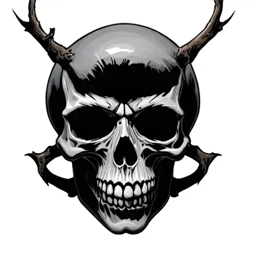 Realistic Scary Skull