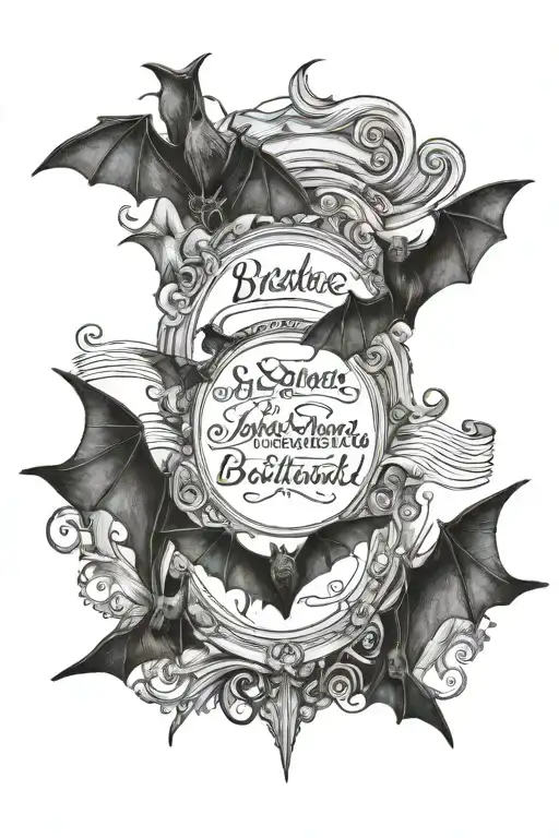 Bats Flying With Quote In The Middle Surrounded By Music Quotes