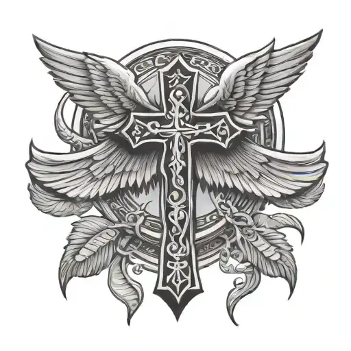 Egyptian Cross With Wings