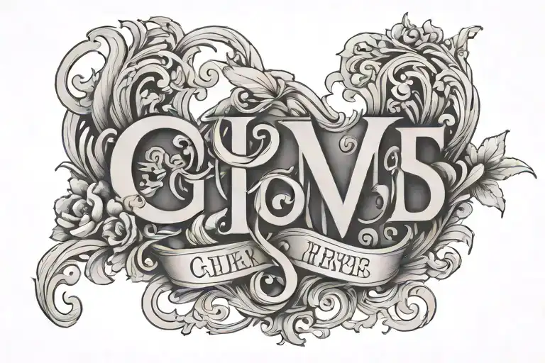 Letter With Names Incorporated Representing The Client's Love