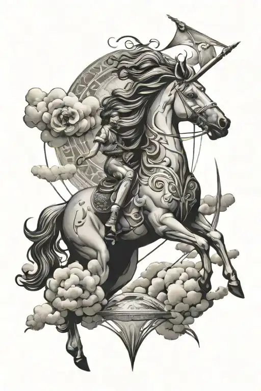 Sagittarius Clouds Geo Symteric Shapes