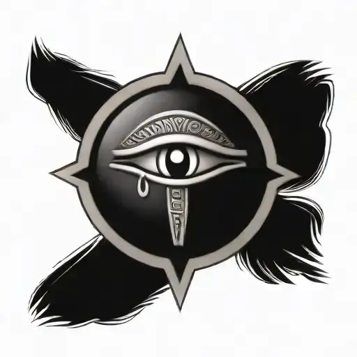 Egyptian Cross And One Eye