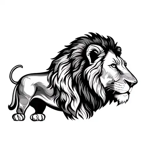 Lion Contour Lines Forming