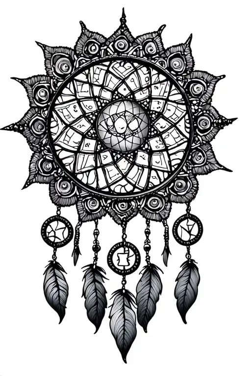 Libra Zodiac Sign With Lace Sun Dream Catcher