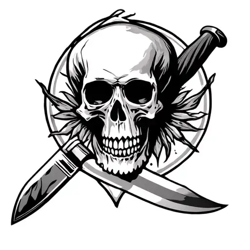 Skull And Knife