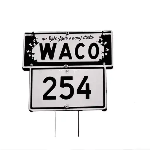 Waco Texas Street Sign That Says 254 With A Bible Verse