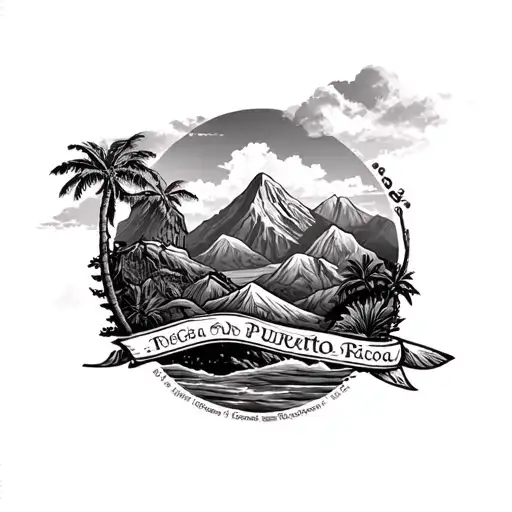 A Mexican And Puerto Rican Themed Half Sleeve Add Mountains