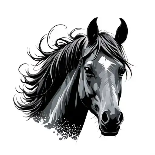 Make Me A Tattoo For The Left Arm Of A Man Who Is A Horse