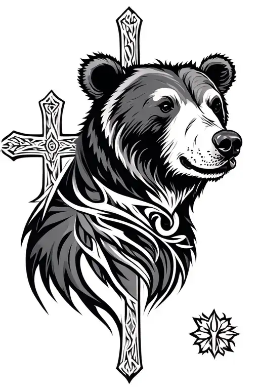 Religious Cross Bear Profile