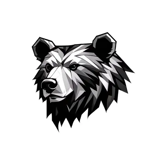 Geometric Bear Head