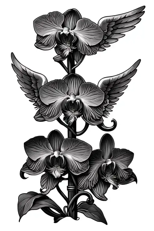 Orchid Rod With Angel Wings