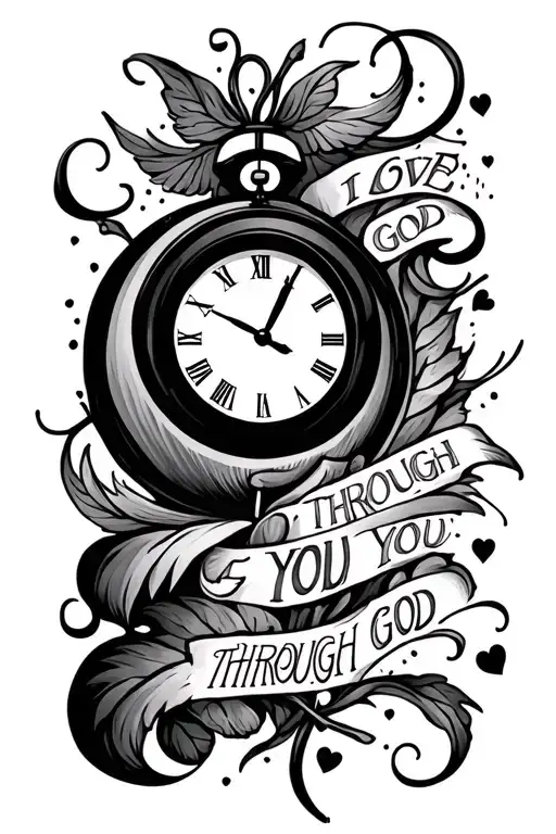 I Love God Through You And You Through God Clock 6'Oclock