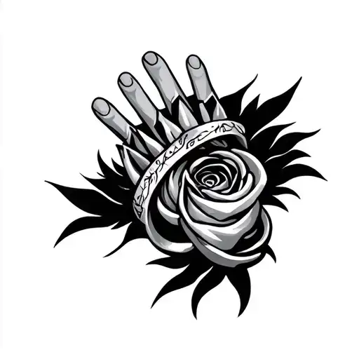 Men's Ring Finger Tattoo Design
