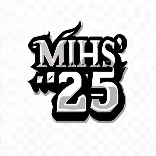 Text That Says Mhs '25 On Transparent Background