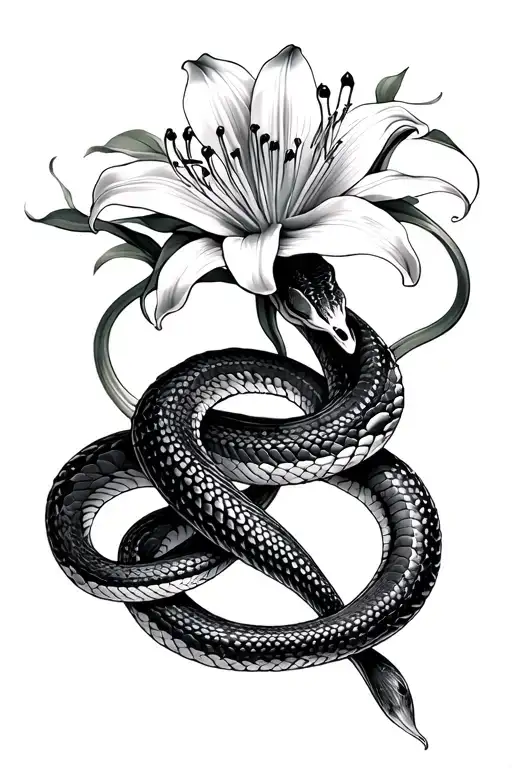 Spider Lilly And Snake Wrapped