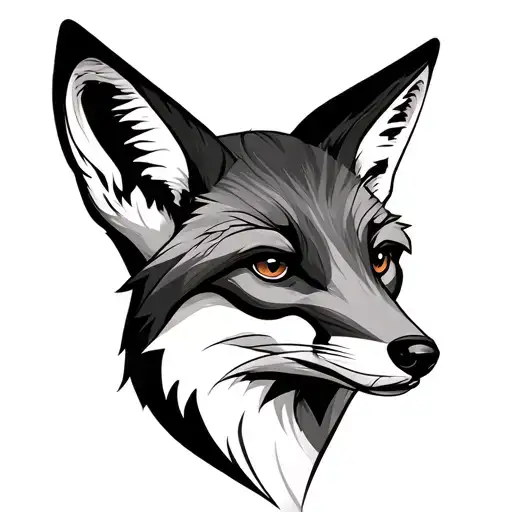 Head Of Fox In Minimalisms