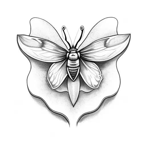 Moth With Lilly Of The Valley