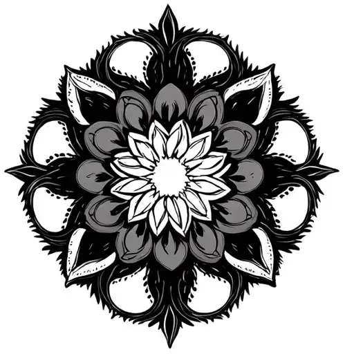 Mandala -Shaped Symbol Which Means The Love Of Life