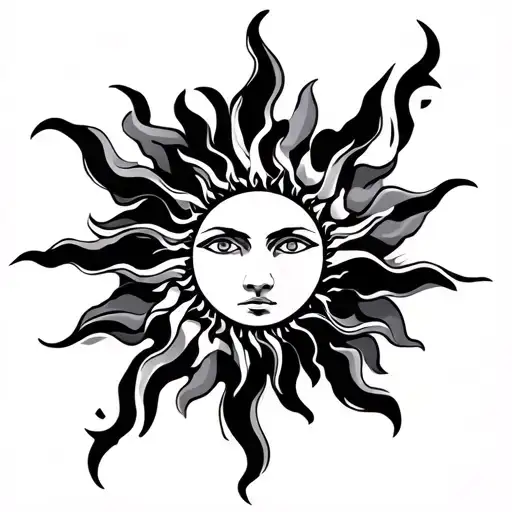 Sun Symbol Incorporating Elements