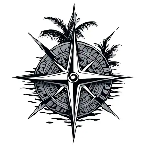 Samoan Water With Compass