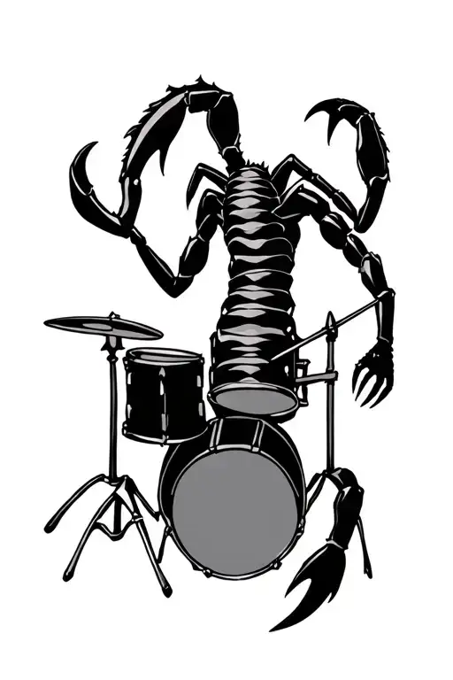 Scorpion Playing Drums