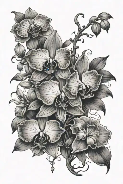 Orchid Sleeve With John In The Middle Surrounded